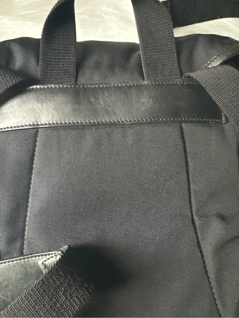 Vintage Gucci Black Nylon Leather Backpack